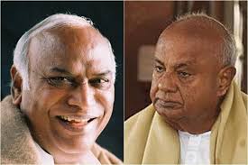 ಖರ್ಗೆ ಜೊತೆ ದೇವೆಗೌಡರ ಸುದೀರ್ಘ ಮಾತುಕತೆ ಹಿರಿಯ ನಾಯಕರ ಪ್ಲ್ಯಾನ್ ಏನು