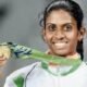 MR Poovamma winning gold medal in Asian Games 4x400 meter relay for India