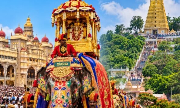 Mysuru Dasara inauguration and Chamundi Hills temple in Mysuru