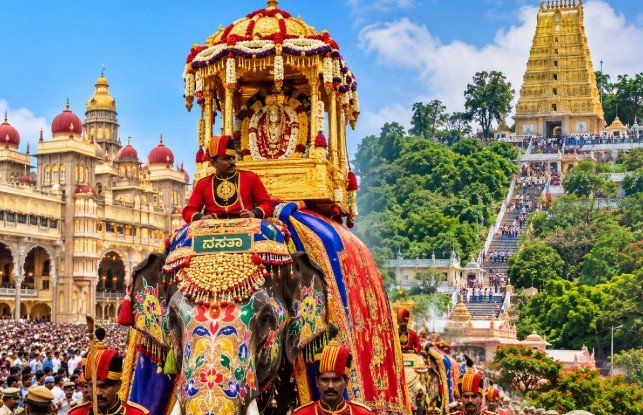 Mysuru Dasara inauguration and Chamundi Hills temple in Mysuru