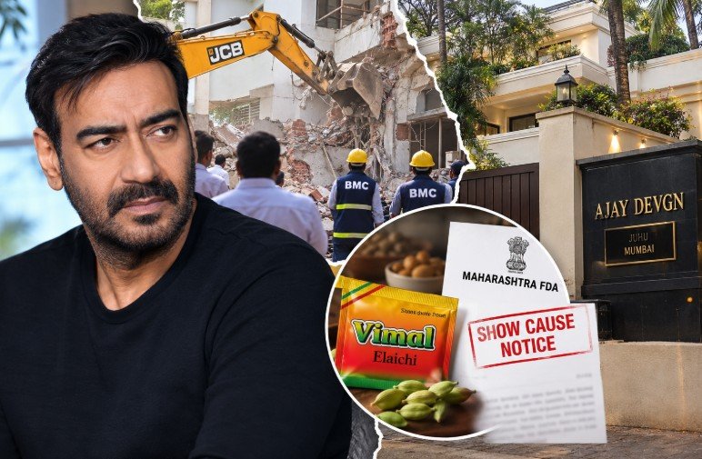 Ajay Devgn and his Juhu bungalow amid reports of BMC action over alleged unauthorised construction