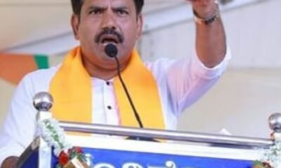 BY Vijayendra addressing BJP workers during a booth campaign in Gubbi, Tumakuru