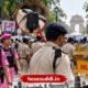 Delhi Police security deployment with Pink Force and body cameras ahead of CJP protest at Jantar Mantar