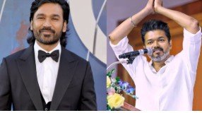 Actor Dhanush political entry speculation and TVK DMK debate in Tamil Nadu.