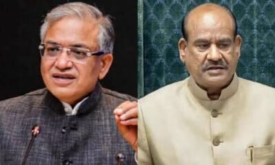 Chief Election Commissioner Gyanesh Kumar and Lok Sabha Speaker Om Birla amid the CEC impeachment debate