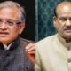 Chief Election Commissioner Gyanesh Kumar and Lok Sabha Speaker Om Birla amid the CEC impeachment debate