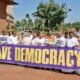 INDIA bloc MPs marching from Parliament to Election Commission office demanding Gyanesh Kumar resignation