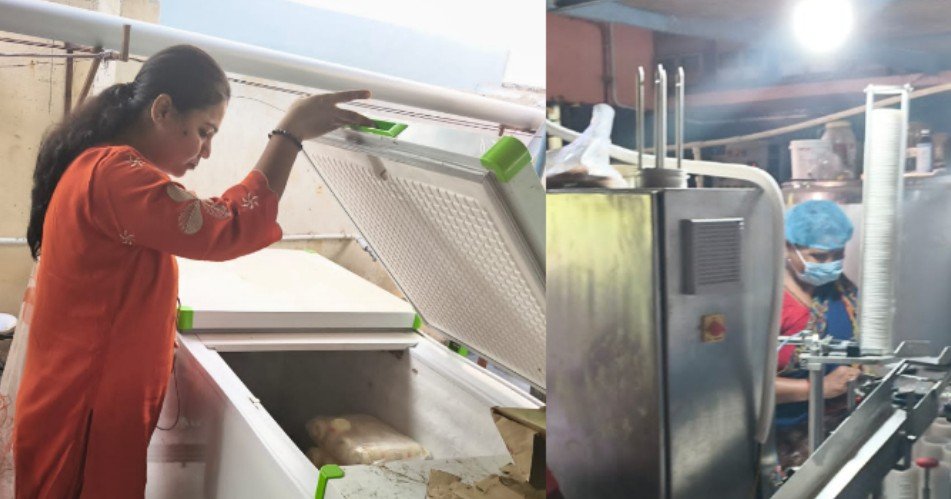 Karnataka FDA officials inspecting an ice cream manufacturing unit for food safety violations