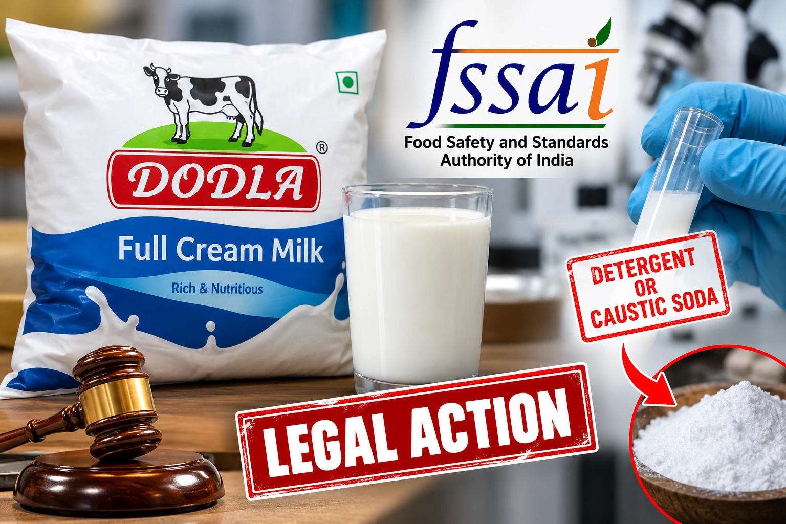 Dodla Dairy full cream milk and FSSAI food safety investigation