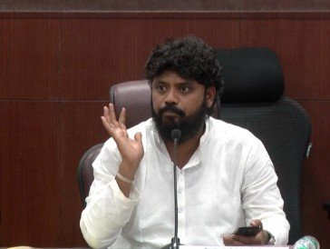 Congress MLA Pradeep Eshwar speaking about the Kambalapalli case in Chikkaballapur