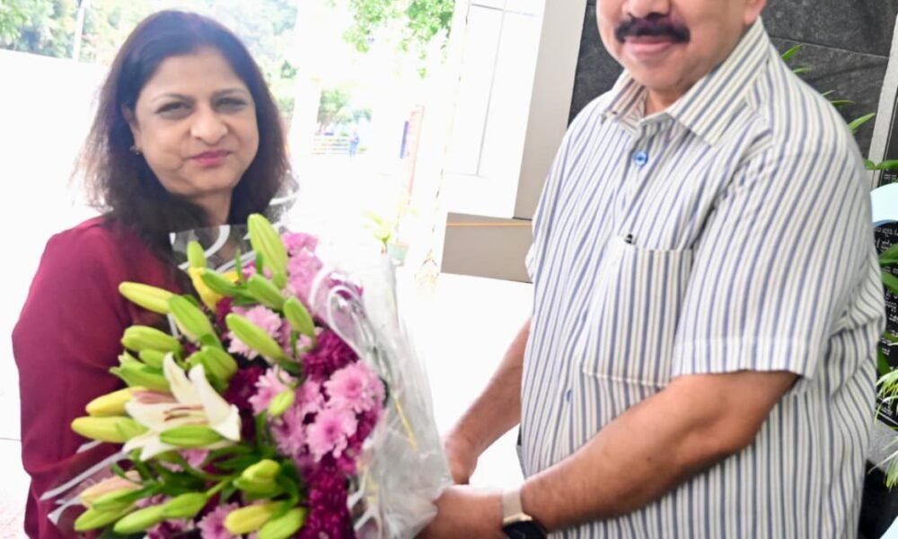 Indian Ambassador to Poland Nita Bhushan visiting the Karnataka Olympic Association Hall of Fame Museum in Bengaluru