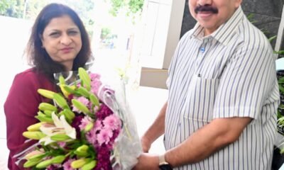 Indian Ambassador to Poland Nita Bhushan visiting the Karnataka Olympic Association Hall of Fame Museum in Bengaluru