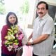 Indian Ambassador to Poland Nita Bhushan visiting the Karnataka Olympic Association Hall of Fame Museum in Bengaluru