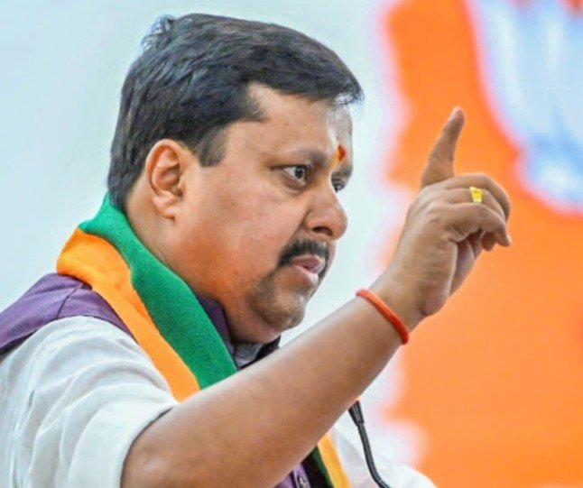 BJP national president Nitin Nabin addressing the media in New Delhi amid controversy over the CJP protest
