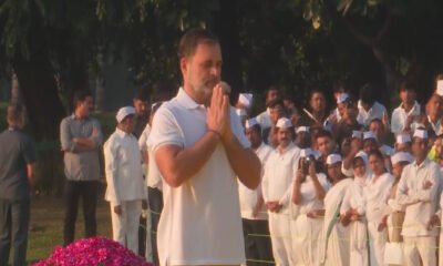Congress leaders pay tribute to Indira Gandhi at Shakti Sthal on her 42nd death anniversary