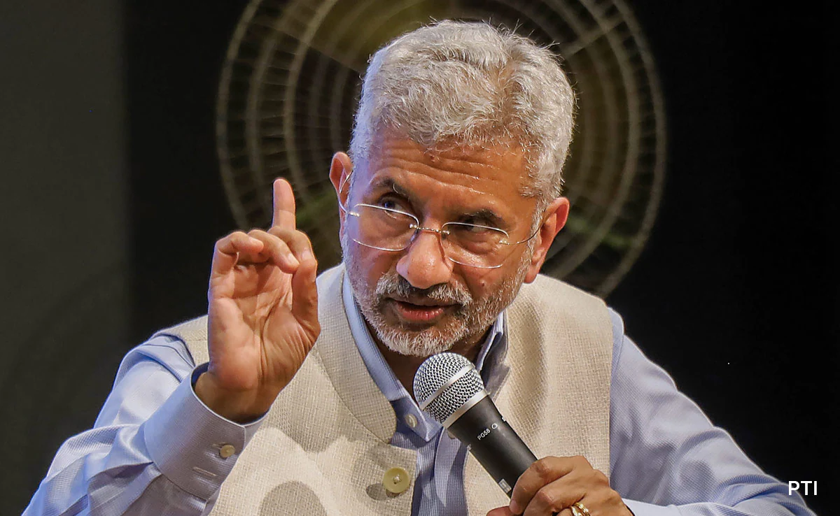 Indian External Affairs Minister S Jaishankar speaking about global conflicts, diplomacy and world peace