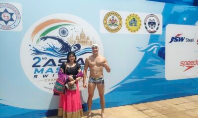 Asian Masters Swimming Championships 2026 swimmers competing at the Bengaluru aquatic venue