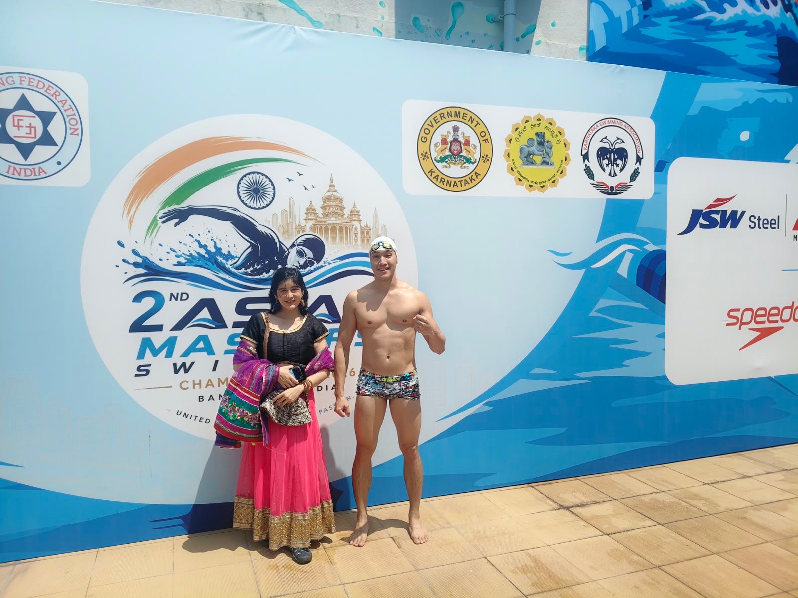 Asian Masters Swimming Championships 2026 swimmers competing at the Bengaluru aquatic venue