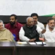 Sonia Gandhi Mallikarjun Kharge Rahul Gandhi Mamata Banerjee at INDIA bloc meeting in Delhi