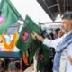 Golden Chariot luxury tourist train at Bengaluru railway station