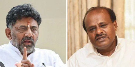 HD Kumaraswamy addressing the NICE project controversy and questioning DK Shivakumar