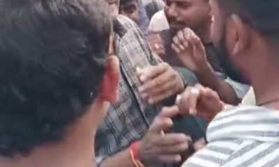 Man confronted by public at Gangavathi Bus Stand for allegedly taking photos of girls