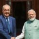 PM Narendra Modi and Swiss President Guy Parmelin during India Switzerland bilateral talks