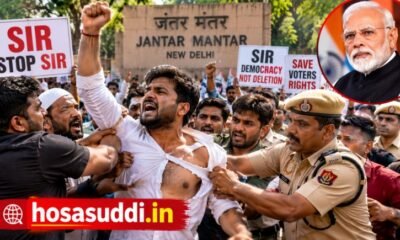 Man surrounded during Jantar Mantar protest after raising Modi Zindabad slogans