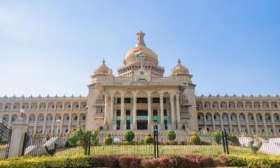 idhana Soudha Bengaluru ahead of the Karnataka cabinet meeting.