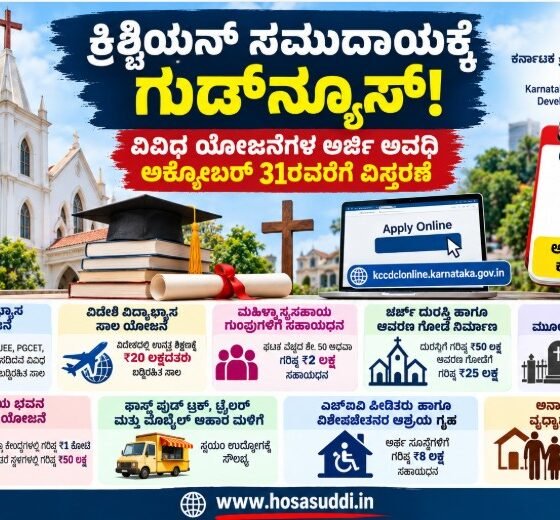 Karnataka Christian community welfare schemes for education loans and government subsidies 2026-27