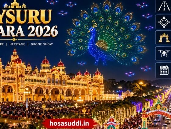 Mysuru Dasara 2026 city illumination with 3500 drone show over Mysuru