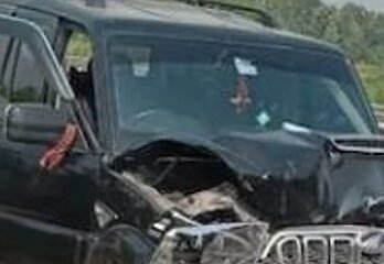 Rahul Gandhi convoy vehicle accident on Purvanchal Expressway in Uttar Prades