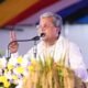 Siddaramaiah speaking at a Basava Jayanti event in Karnataka.