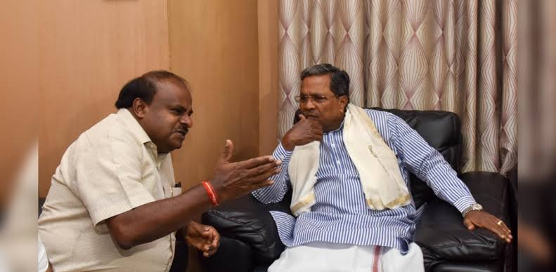 Siddaramaiah and H. D. Kumaraswamy amid Karnataka sting operation controversy
