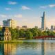 Vietnam travel promotion featuring Hanoi scenery for Indian travellers.
